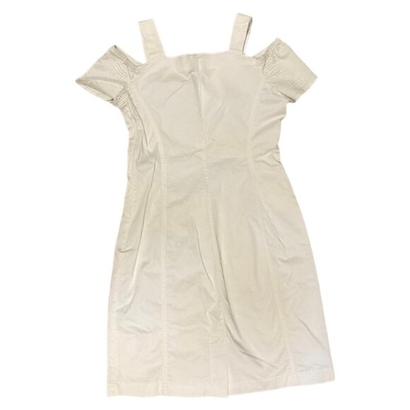 VELVET By Graham And Spencer Eva Kayan Shoulder Cut Out White Mini Dress - Picture 6 of 11